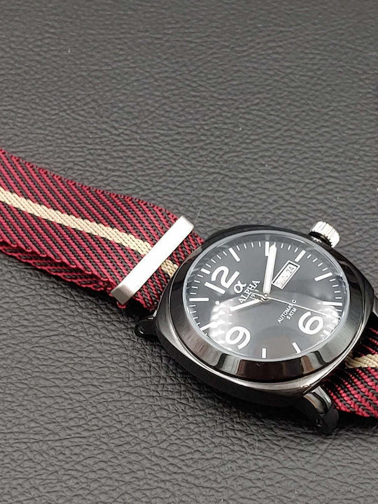 Alpha 1993 Herrenuhr 16.2mm Batterie mit Schwarz Kautschukarmband