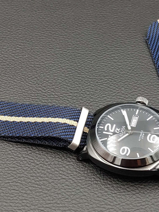 Alpha 1993 Herrenuhr 16.2mm Batterie mit Schwarz Kautschukarmband