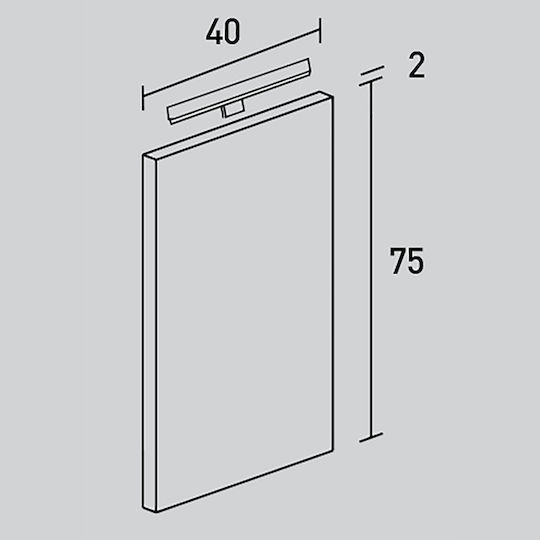 Καθρέπτης Απλίκα Led Probagno 659am 40x75υ Καθρέπτης Απλίκα Led Probagno 659am 40x75υ