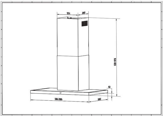 Faber TSPG X/BK A60 2LS Απορροφητήρας Καμινάδα 60cm Inox