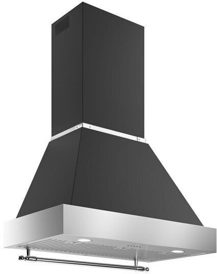 Bertazzoni Каминен аспиратор 90см Черен