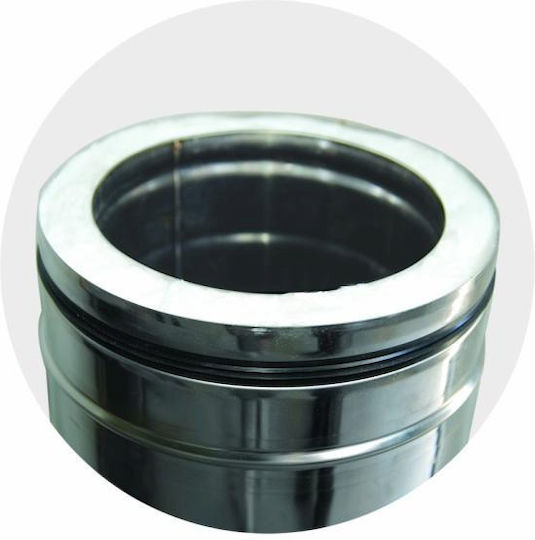 Double Wall Inox Chimney Pipe 0.50 Meters Aisi 304 Ba Diameter 200-250 Airduct Hellas