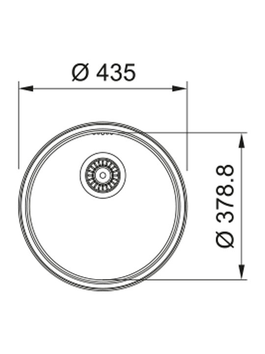 Franke ROX 610/110-38 Ένθετος Νεροχύτης Inox Μ38xΠ38cm Ασημί