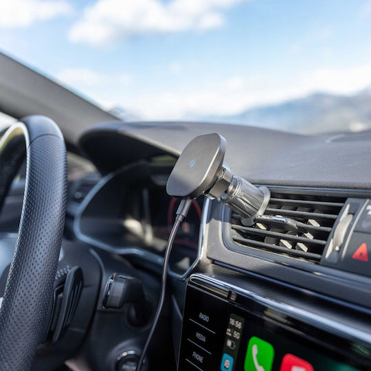 Spacecase Auto Handyhalterung mit Magnet und Kabelloses Laden MagSafe Schwarz