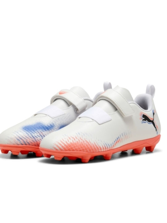 8 Play V FG AG FG/AG Kids Soccer Cleats Molded White