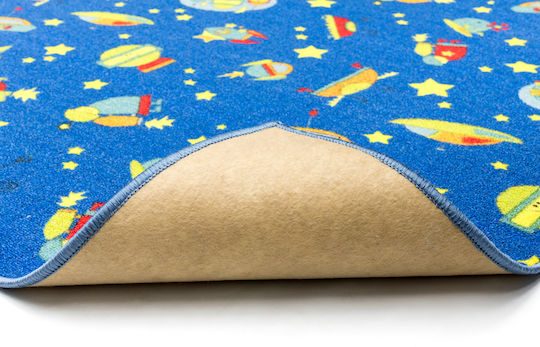 Kids Rug Playroom Space Blue 160x240