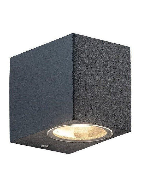 Aca Vita Wall-Mounted Outdoor Spot GU10 IP54 9.2x8.1x6.8cm Golden Black