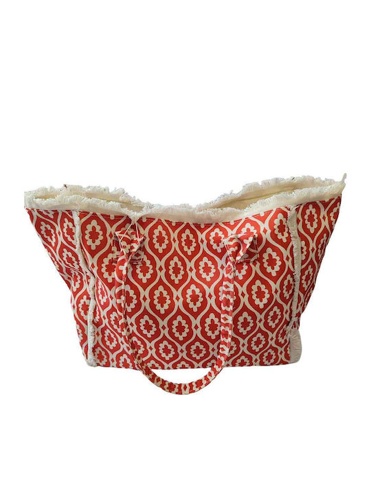 Blu4u Fabric Red Beach Bag