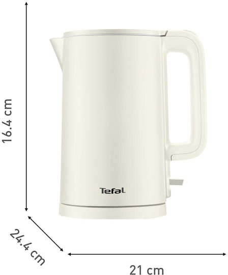 Tefal Thermo Protect Βραστήρας 1.5lt 1500W Λευκός