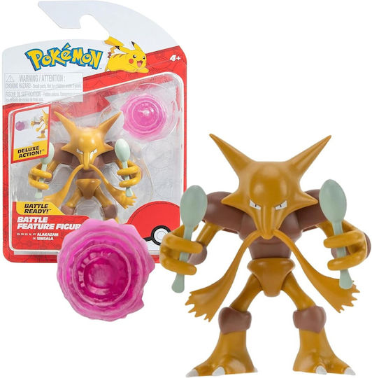Jazwares Alakazam Pokemon Alakazam Deluxe for Ages 4+ 11cm (Miscellaneous Designs)