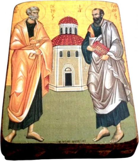 Taufgeschenke Icon Heilige Petrus Paulus A0 8,5x6 cm