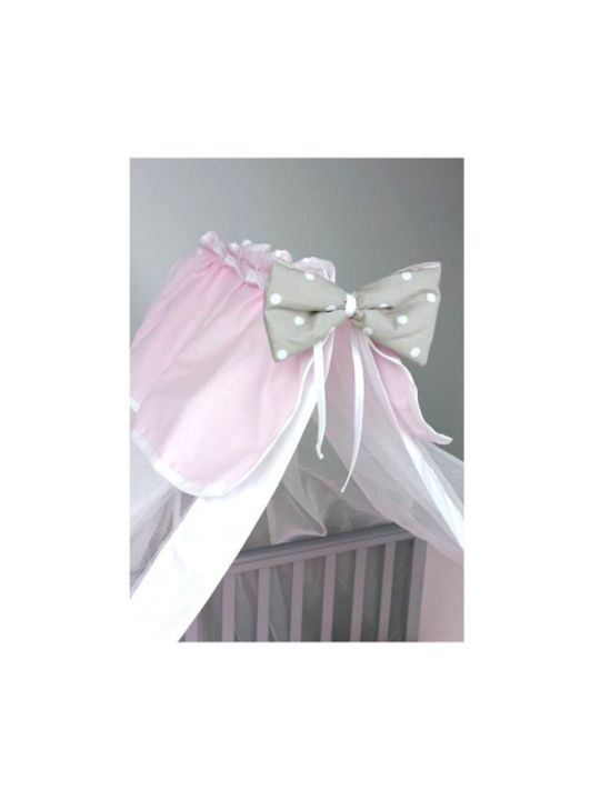 Baby Star Κουνουπιέρα Κούνιας από Τούλι Ροζ 520x520x180εκ.