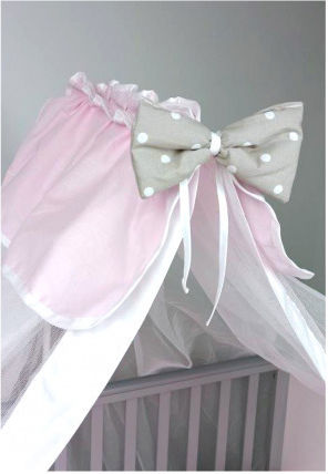 Baby Star Мрежа Против Комари За Количка от Тюл Розова 520x520x180см