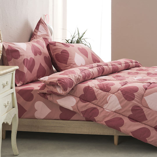 Charalambidis Textiles Duvet Cover Single 160x240 Salonica Red