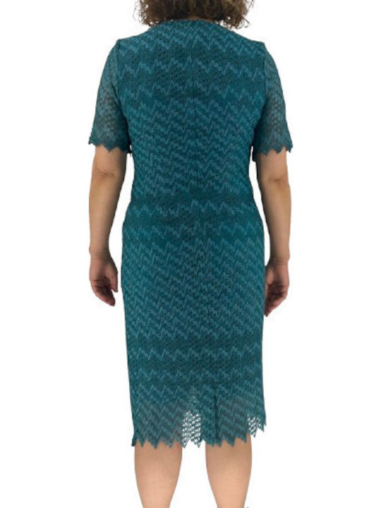 Midi Dress for Wedding / Baptism Green