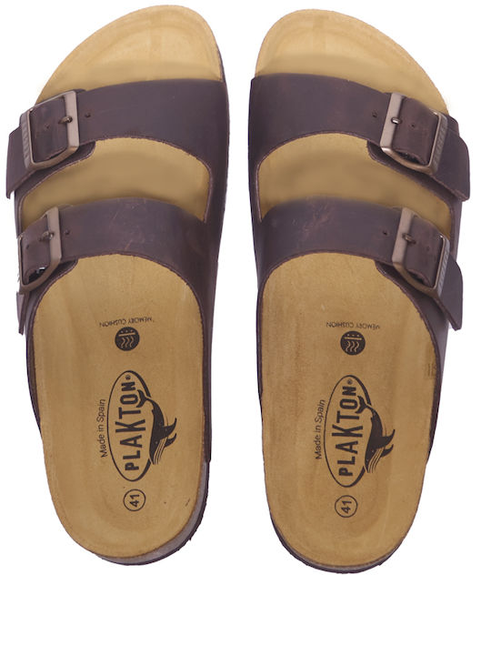 Leder Herrensandalen in Braune Farbe