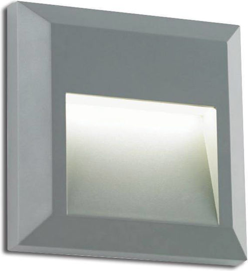 Aca Επιτοίχιο Εξωτερικό Σποτ LED IP65 2W με Θερμό Λευκό Φως 12.5x12.5x12.5εκ.
