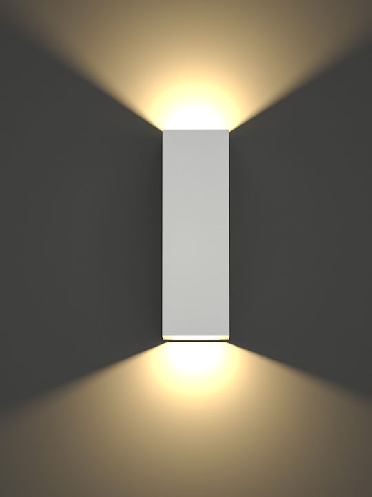 Inlight Lanier Wall-Mounted Outdoor Spot Light LED IP65 5W with Warm White Light Double Beam 12x4.1x12εκ.