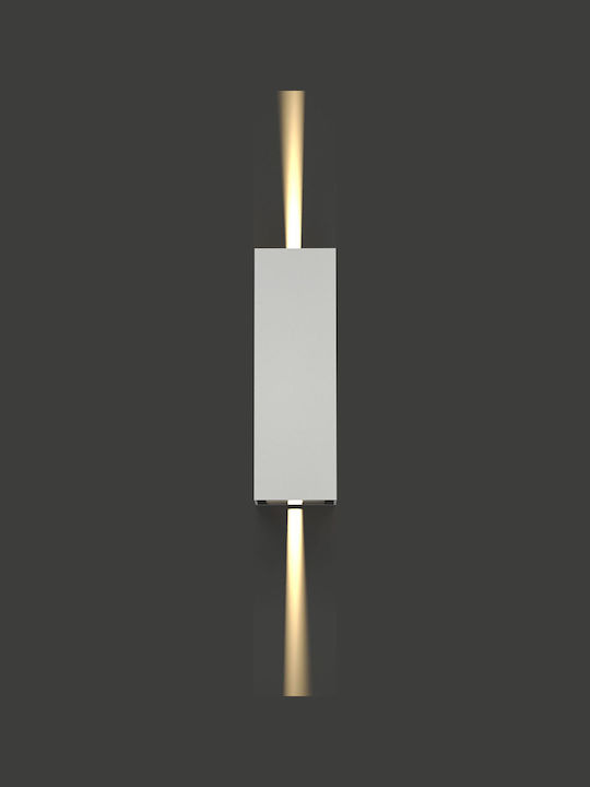 Inlight Lanier Wall-Mounted Outdoor Spot Light LED IP65 5W with Warm White Light Double Beam 12x4.1x12εκ.