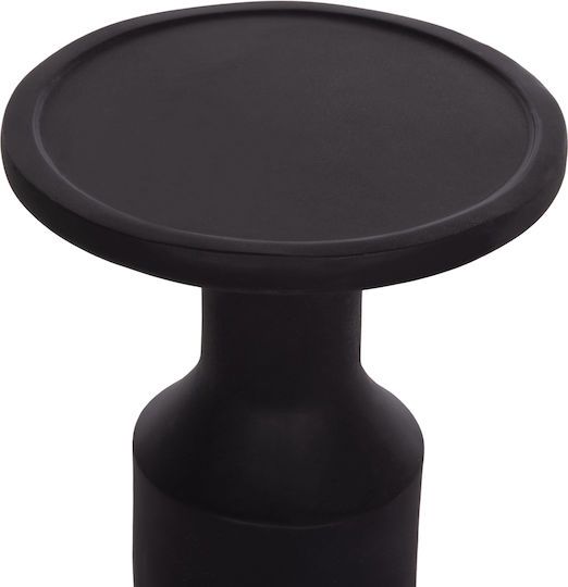 Round Side Table Fiber Black-Natural 40x40x61 cm