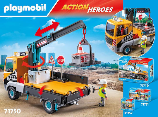 Playmobil Action-Helden LKW mit Kran für 4-10 Jahre