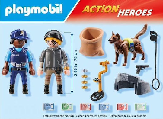 Playmobil Action-Helden Polizeiuntersuchung von Diebesgut für 4-10 Jahre