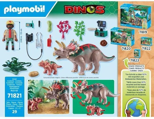 Playmobil Dinos Triceratops & Explorer for 4-10 years old