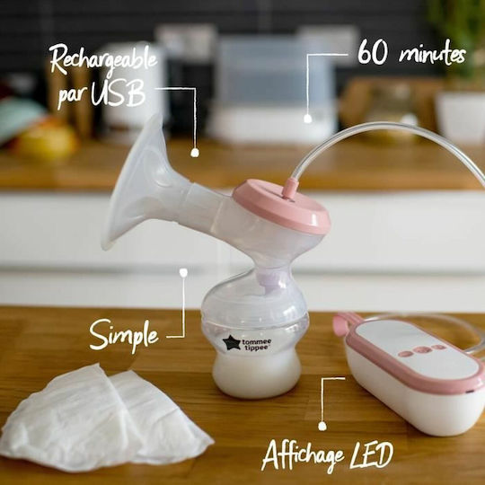 Tommee Tippee Made For Me Ηλεκτρικό Μονό Θήλαστρο Ρεύματος Ροζ 150ml