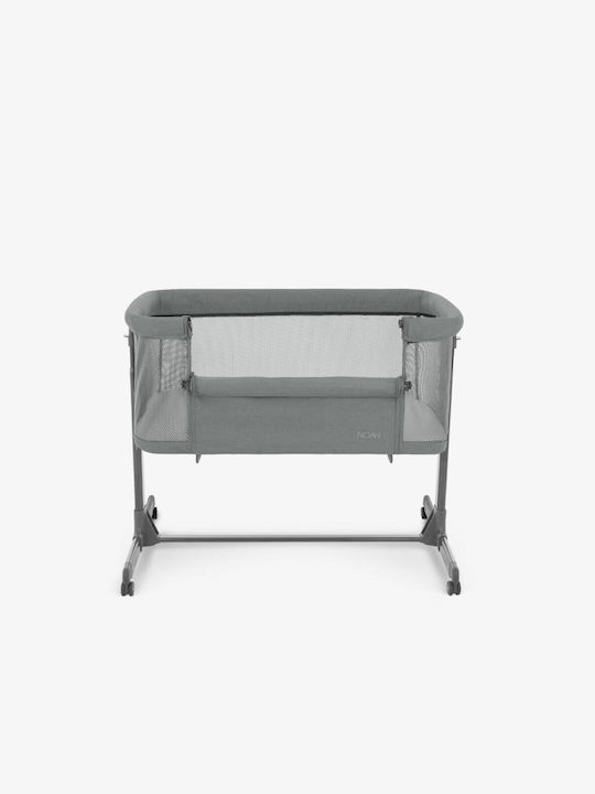 Kikka Boo Cradle Noah with Mattress, Side Opening, and Wheels Gray