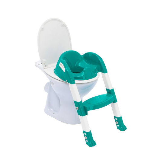 Thermobaby Toddler Toilet Seat Kiddyloo with Footrest & Handles Turquoise-Petrol
