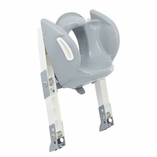 Thermobaby Toddler Toilet Seat Kiddyloo With Footrest And Handles Gray