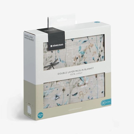 Kikka Boo Dreamy Fields Прегръщаща Пелена от Муселин Grey Сив 100x100см.