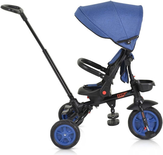 Byox Convertible Kids Tricycle with Parental Handle for 12 Months Blue