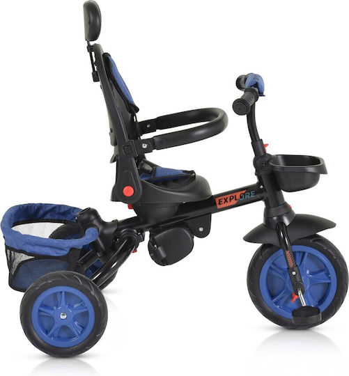 Byox Convertible Kids Tricycle with Parental Handle for 12 Months Blue