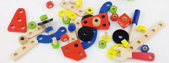 Viga Toys Wooden Construction Toy for Children 3++ Years