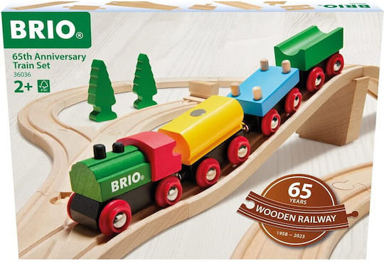 Brio Toys Anniversary Σετ με Τρενάκι από Ξύλο για 3+ Ετών