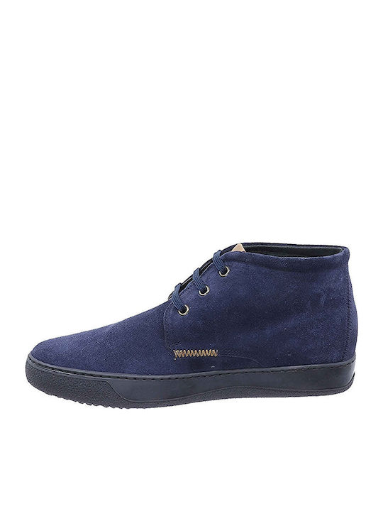 Leder Blau Herrenstiefel