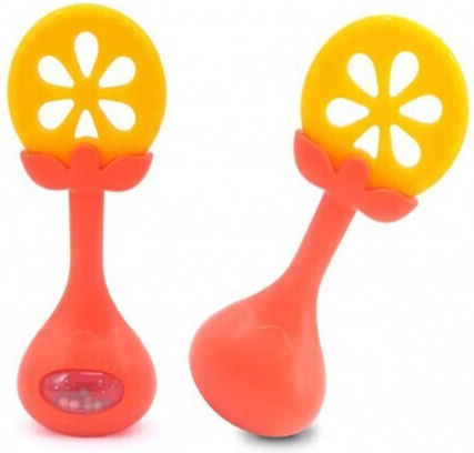 Teething Rattle Lazarid Huanger Orange