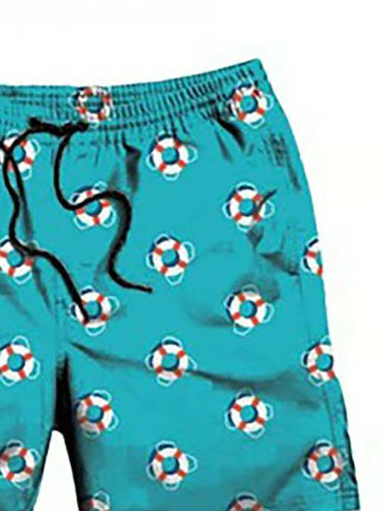 Men's Swimwear Shorts Blue with Patterns