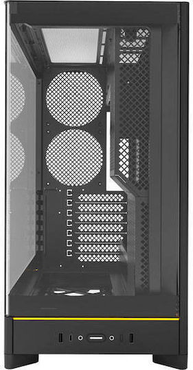 Montech HS02 Gaming Midi Tower Κουτί Υπολογιστή με Πλαϊνό Παράθυρο Μαύρο