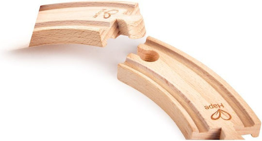 Hape Curved Ράγες Σιδηρόδρομου από Ξύλο για 3+ Ετών