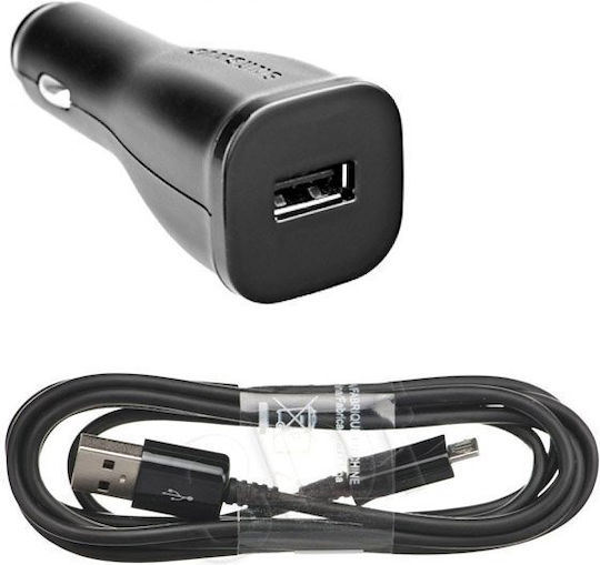 Samsung Car Charger 2A with one Port: 1xUSB with Cable Micro-USB Black Color