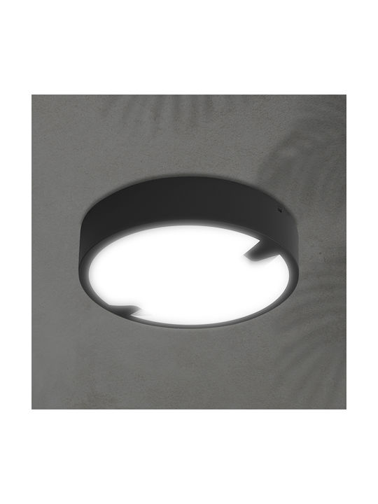 Eurolamp Outdoor Ceiling Flush Mount with Integrated LED in White Color 145-20087