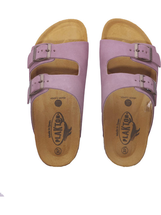 Leather Women's Flat Sandals Anatomic Lilac