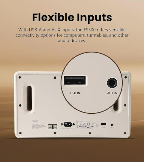 Edifier ES300 Tabletop Ηχείο Bluetooth 60W Λευκό