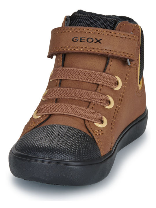 B Gisli Kids Sneakers High Anatomic with Scratch Brown
