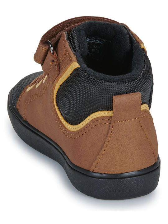 B Gisli Kids Sneakers High Anatomic with Scratch Brown