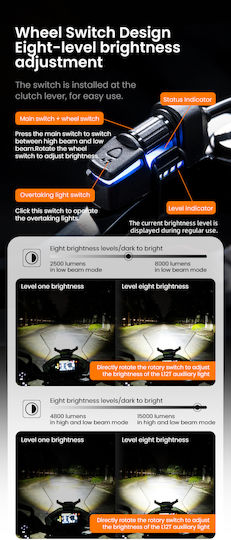 Loboo L12t High&low Beam Auxiliary Lights – Pair