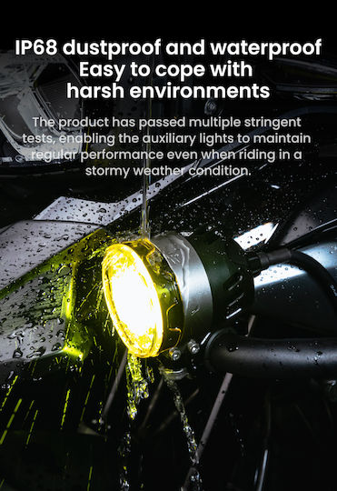 Loboo L7s Motorcycle Auxiliary Lights – 15000lm High Low Beam Driving Fog Lamps