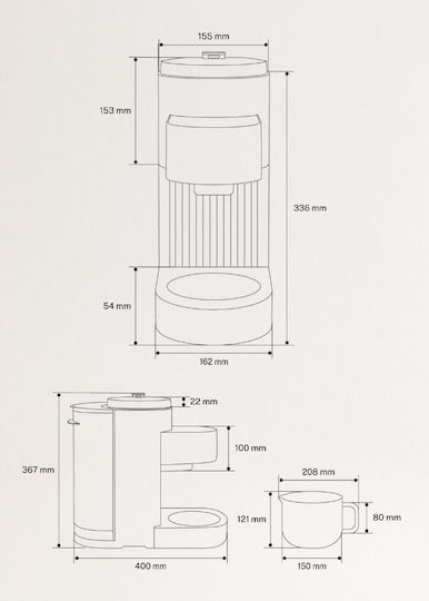 Create Carafă de lapte Barista Capacitate 1500ml Gri